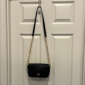 Tory Burch Black and Gold Crossbody Bag